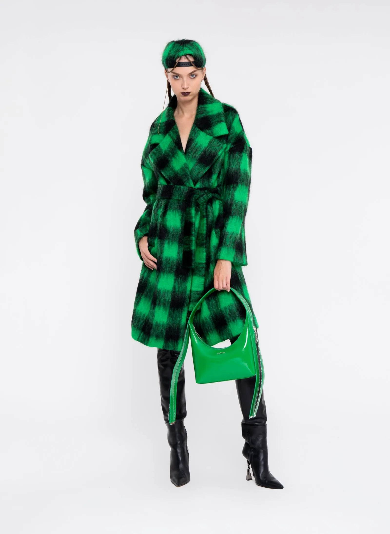 Checked Maxi Coat