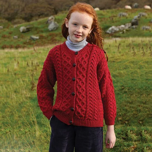 Children's Merino Aran Cardigan