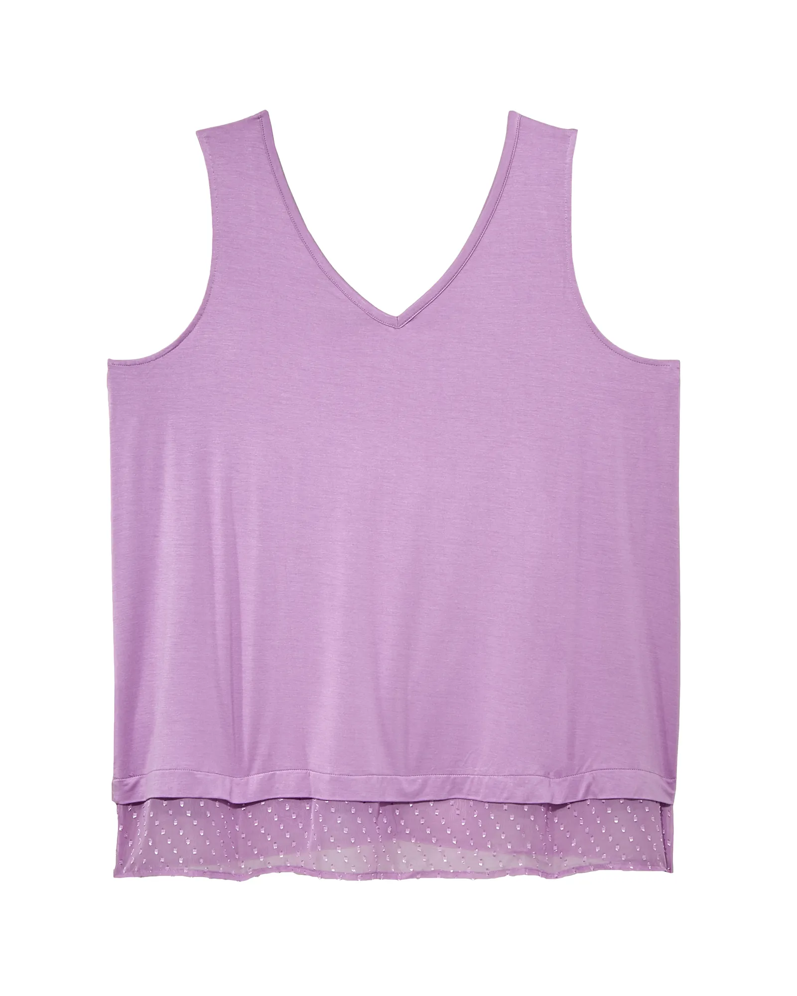 Chrissy Clip Dot Tank Top | Lilac