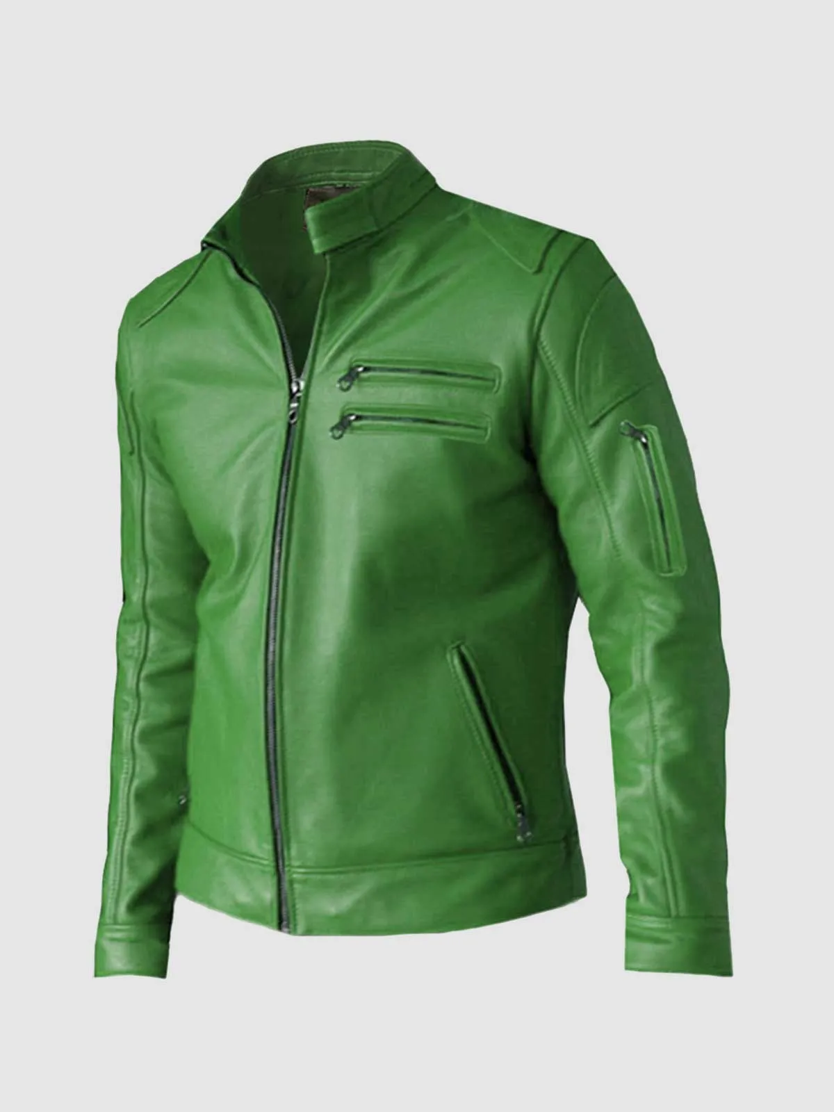 Classic Green Leather Jacket