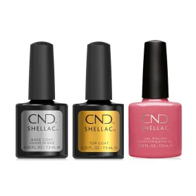 CND - Shellac Combo - Base, Top & Rose Bud