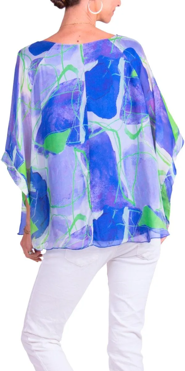 Coletta Abstract Silk Top