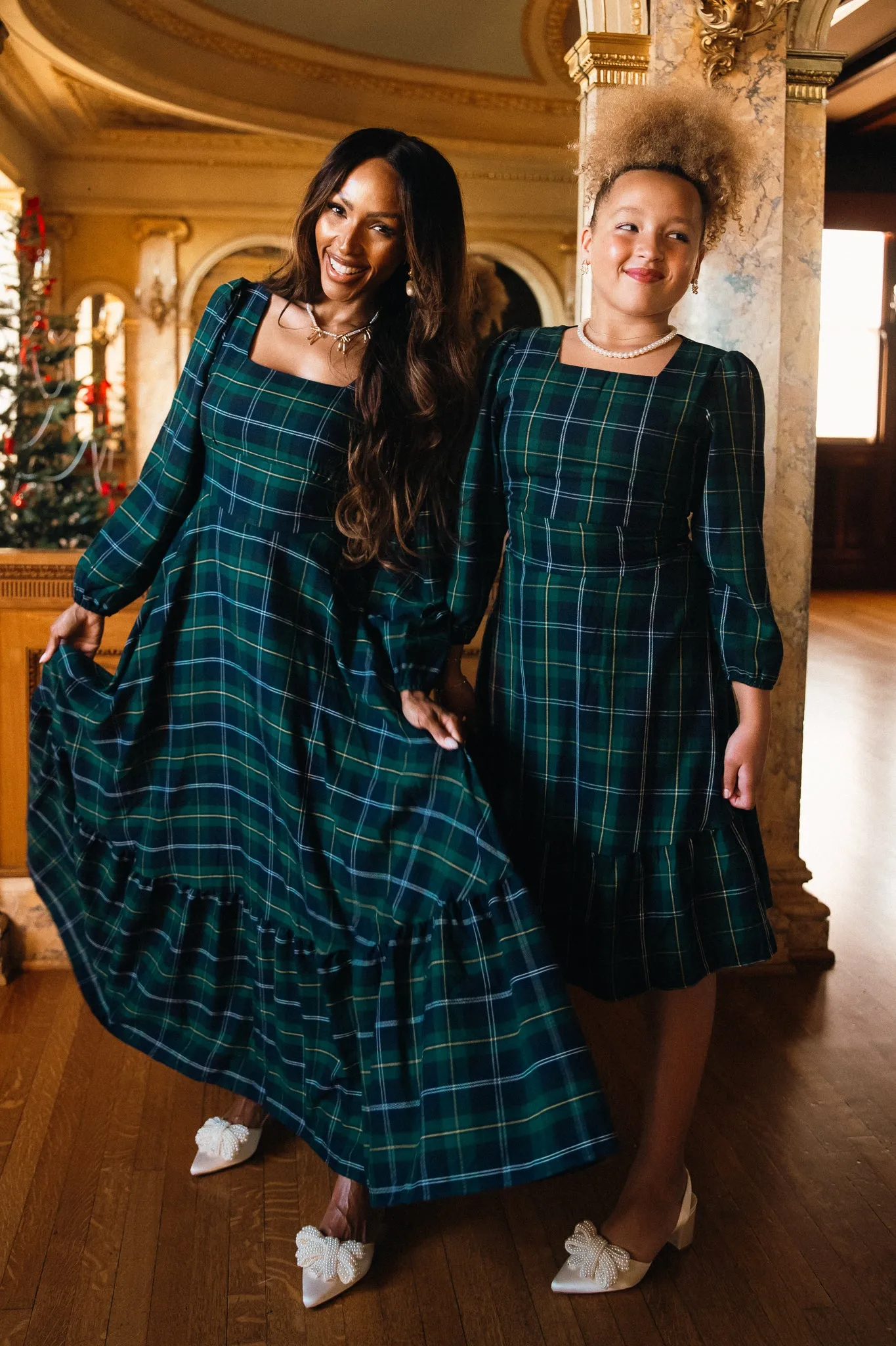 Connie Dress in Navy Plaid - FINAL SALE