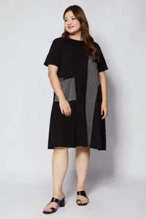 Coo Stripes Dress in Black