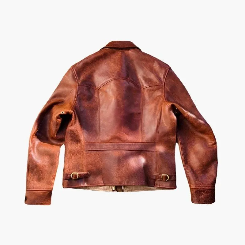 COWHIDE LEATHER JACKET KOEW