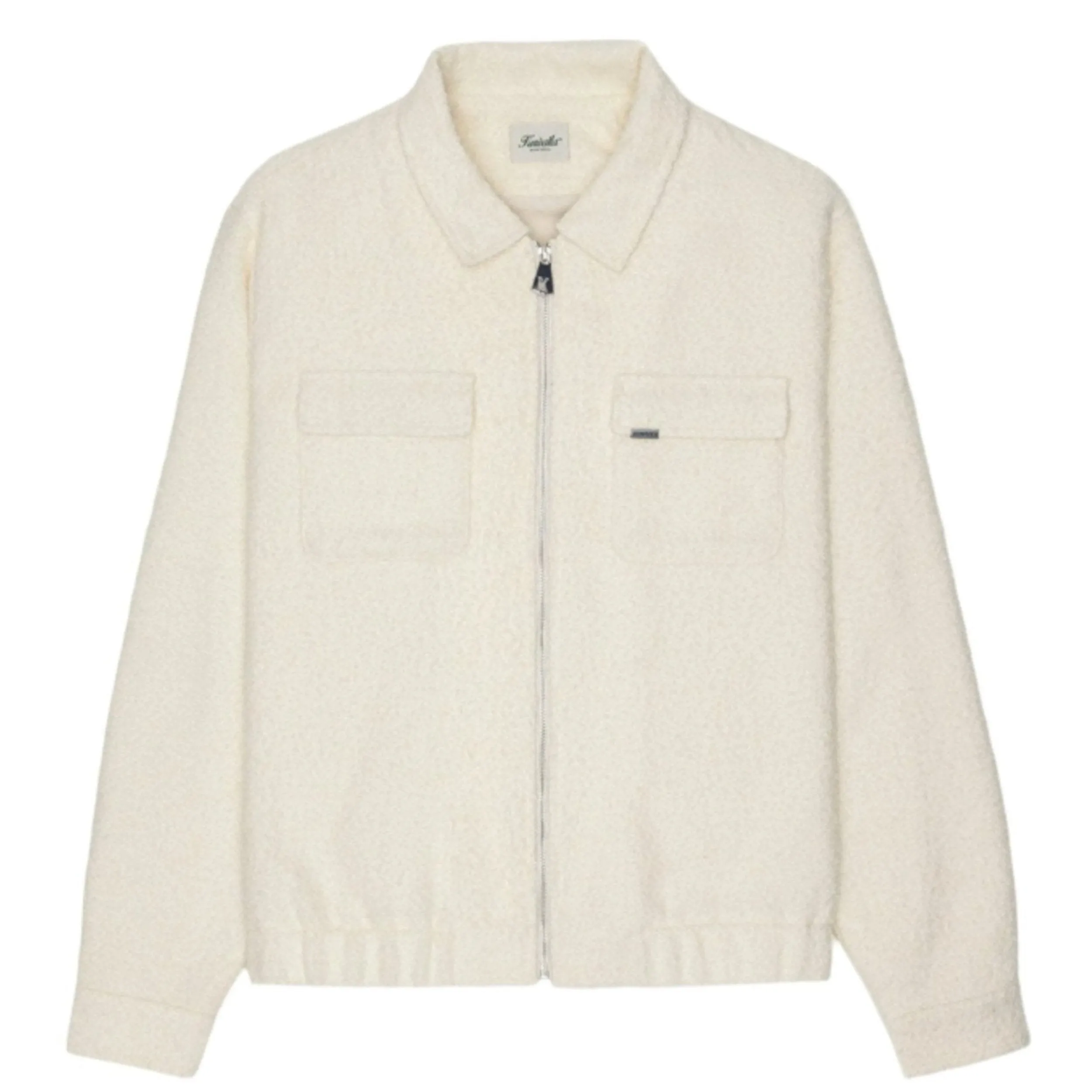 Cream Plush Pocket Overshirt