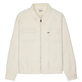 Cream Plush Pocket Overshirt