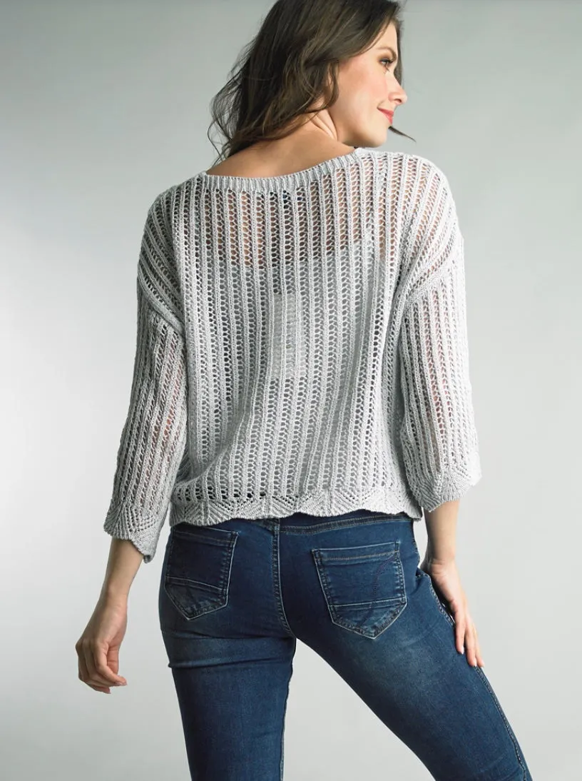 Crochet Scalloped Sweater Top