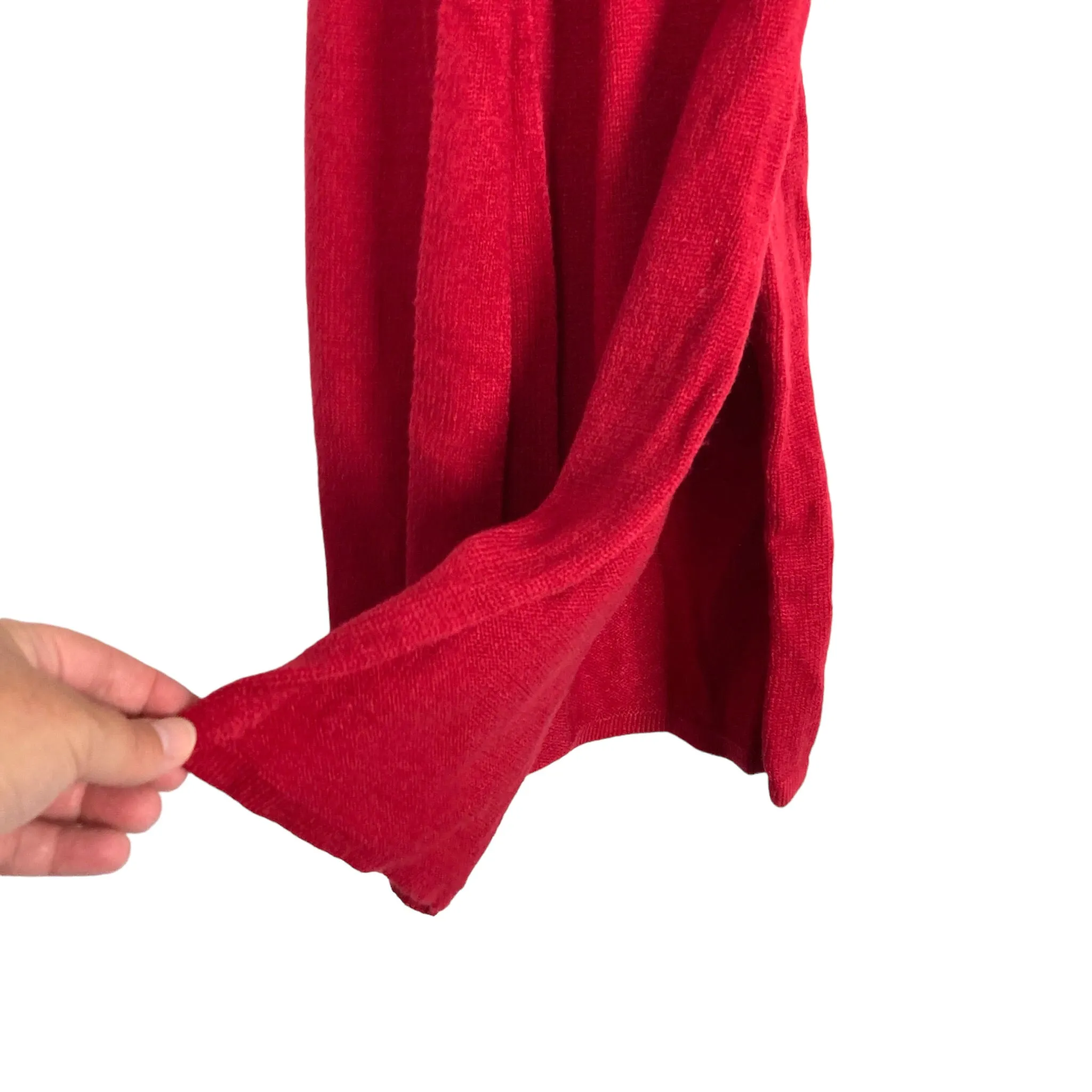 Cupshe Red Surplice with Side Slits Holidaze Belted Sweater Dress- Size M (sold out online)