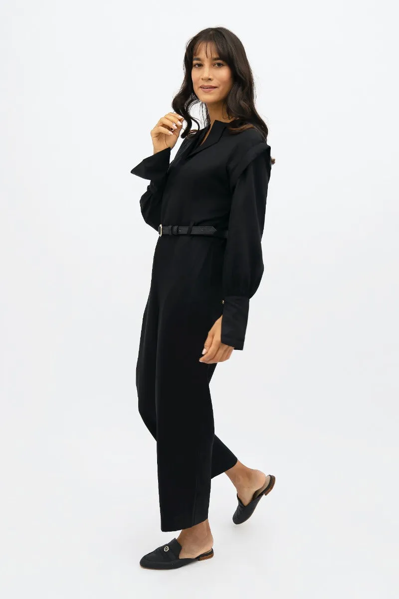 Dakar  - Straight Leg Jumpsuit - Licorice