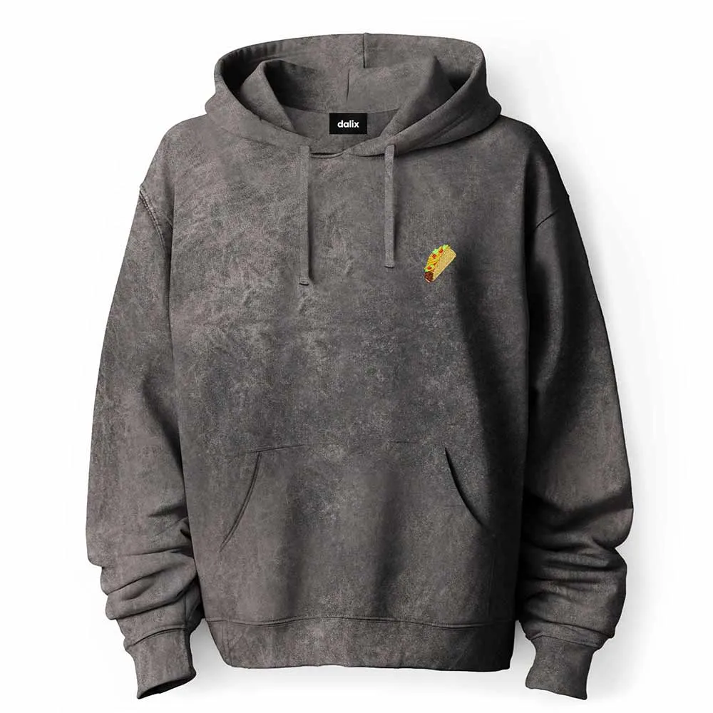 Dalix Taco Mineral Wash Hoodie