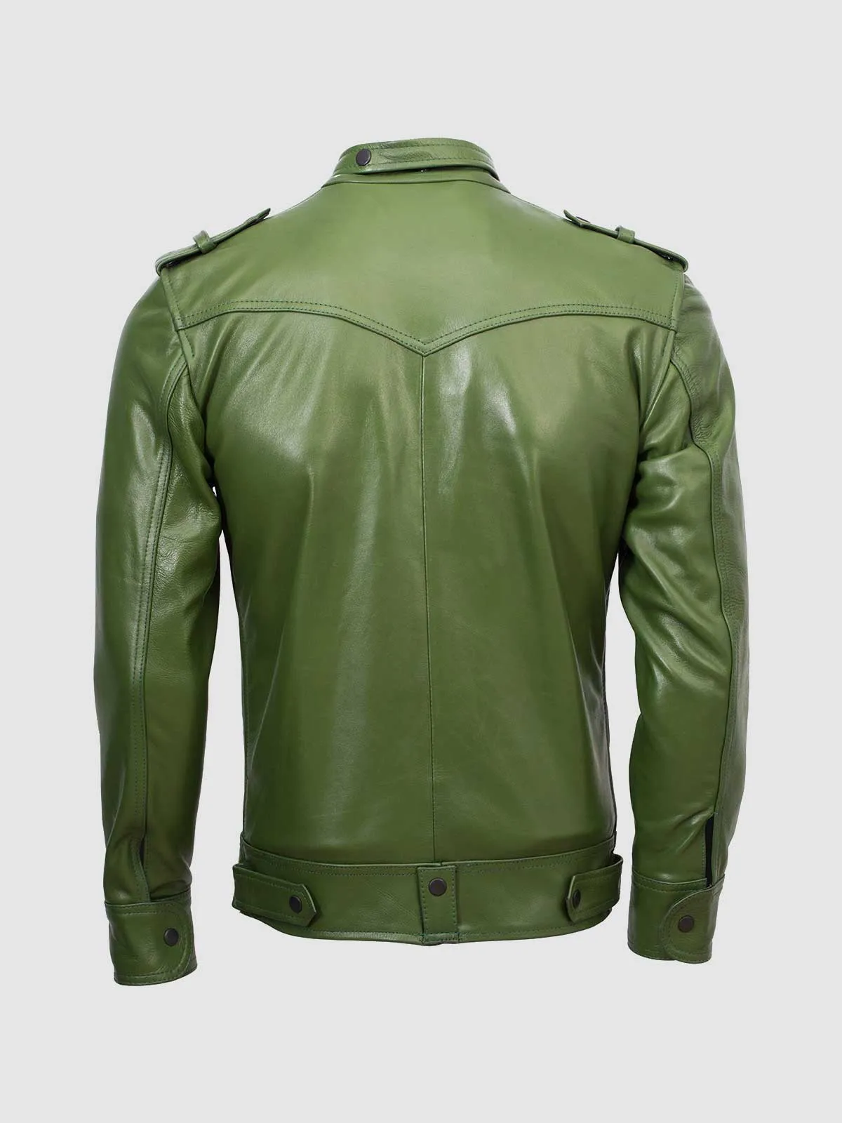 Dark Green Leather Jacket