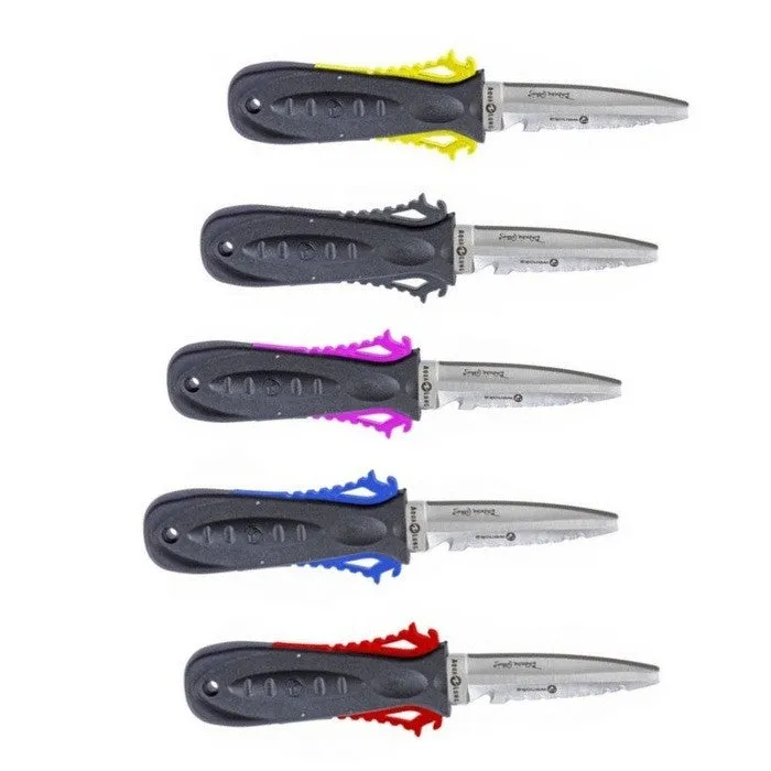 Deep See Squeeze Stainless Steel Lock Dive Knife - Blunt Tip