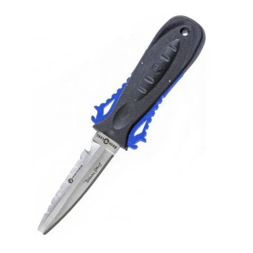 Deep See Squeeze Stainless Steel Lock Dive Knife - Blunt Tip