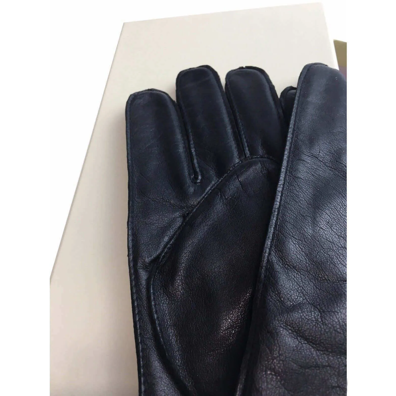 DENTS Mens Premium Kangaroo Leather Gloves Wool Lined Winter Gift - Black