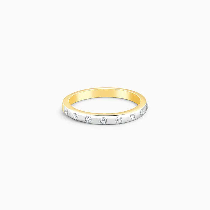 Dual Tone Glittering Ring