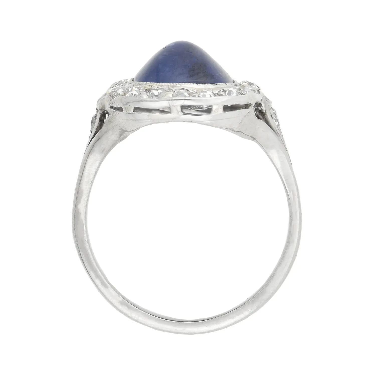 Edwardian Platinum Diamond   Sapphire 3ctw  Center