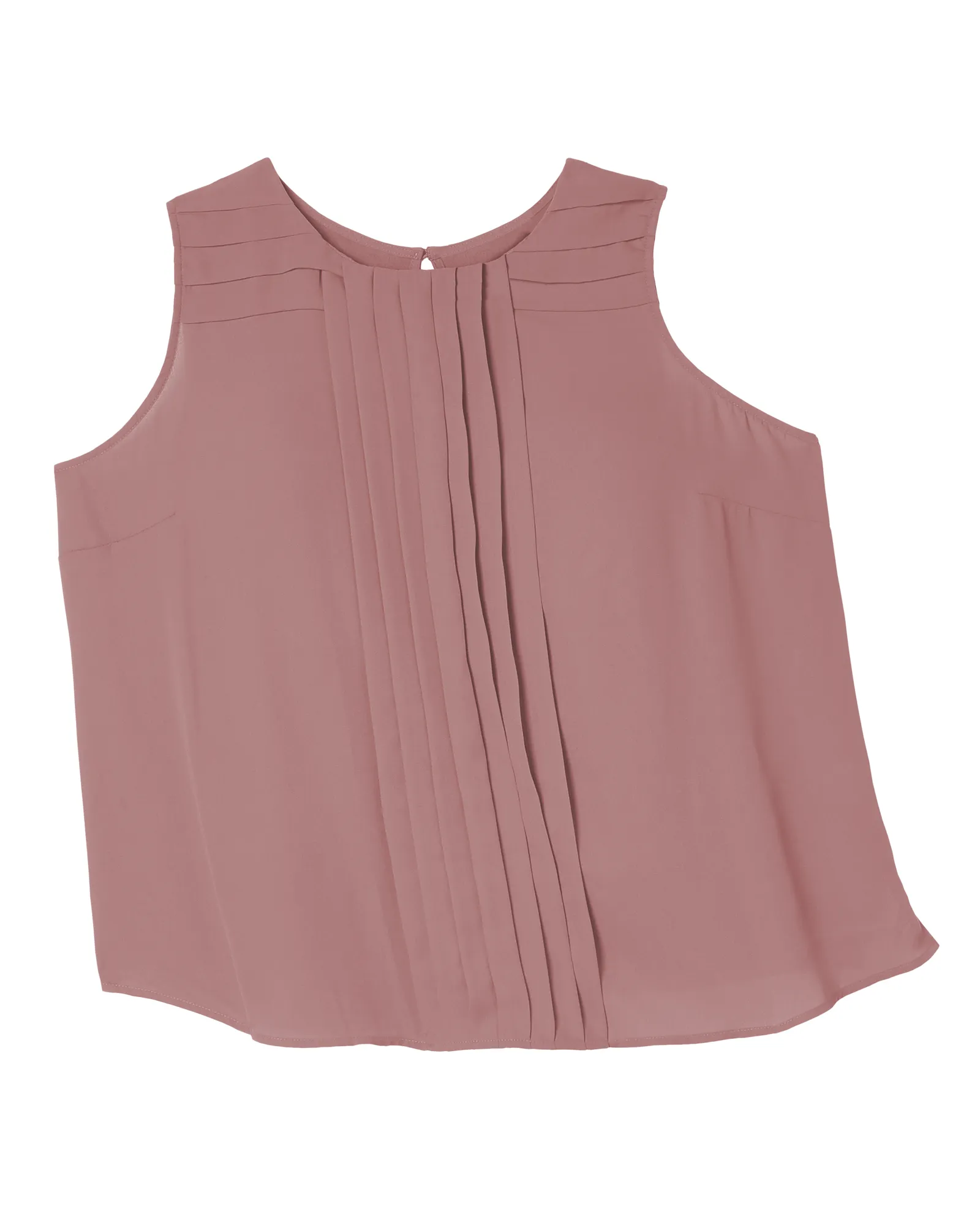 Esmeralda Sleeveless Front Pleat Tank | Mauve