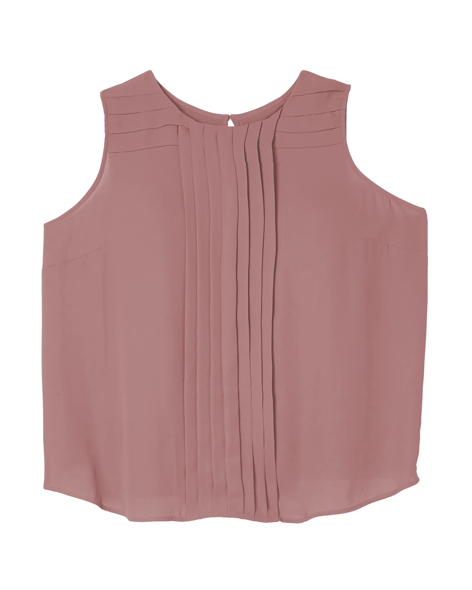 Esmeralda Sleeveless Front Pleat Tank | Mauve