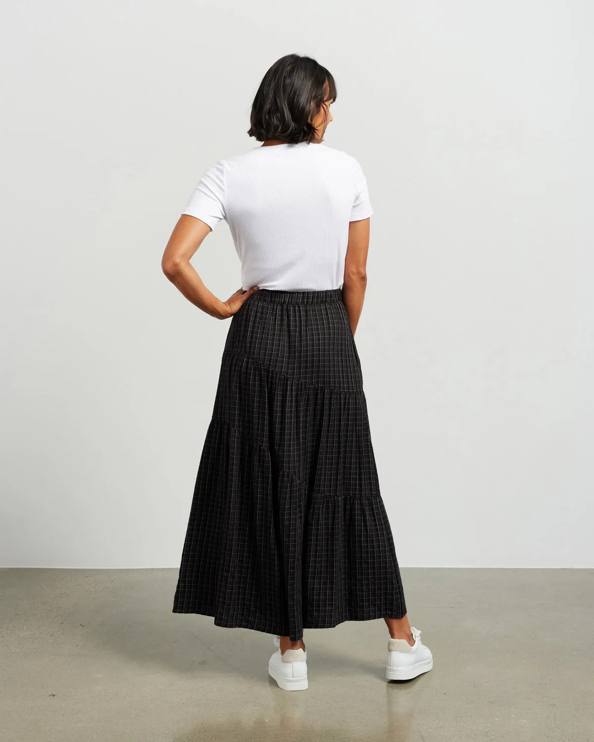 Et Alia Harper Skirt - Black Plaid