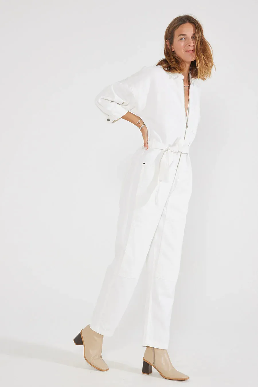 Etica Zeta Jumpsuit Vintage White