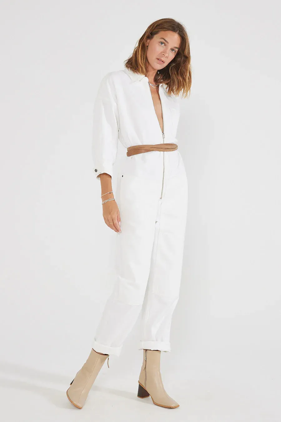 Etica Zeta Jumpsuit Vintage White