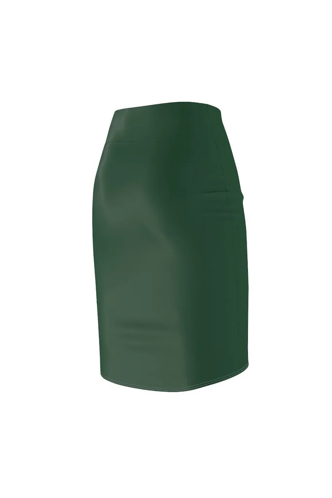 Forest Green Women's Pencil Skirt