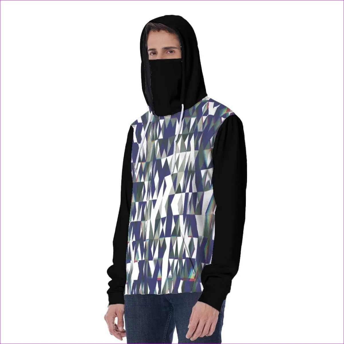 Fractured Unisex Hoodie w/ Built-in Mask