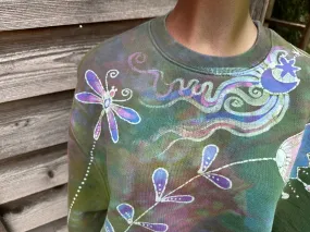 Garden Medley Puffy Crew Neck Sweatshirt ONE SIZE