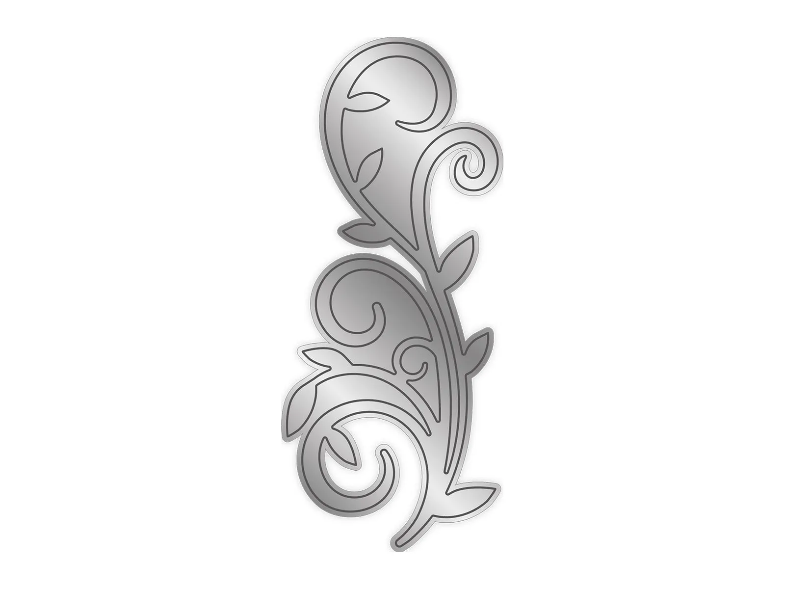 Gemini Grande Swirls Edge Element Die - Elegant Flourish