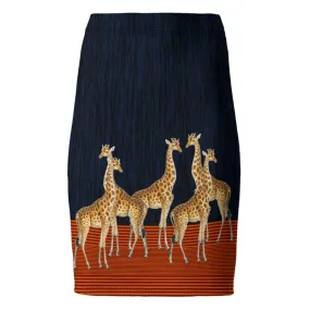 Giraffe Safari Pencil Skirt