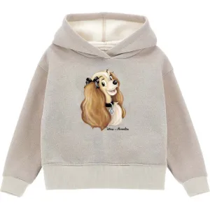 Girls Beige Lady & The tramp Hoodie