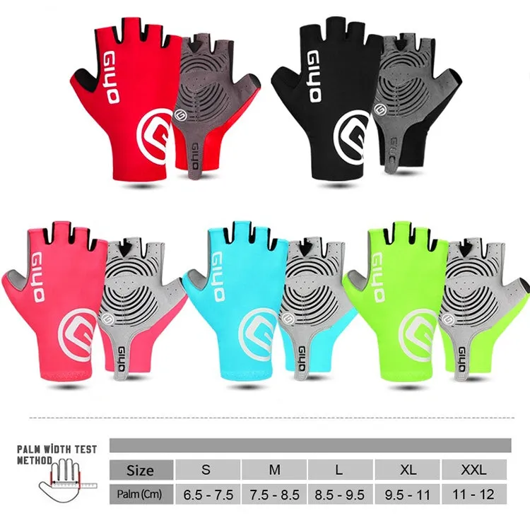 GIYO Outdoor Half-Finger Gloves Mountain Road Bike Cycling Gloves, Size: L(Fluorescent Orange)