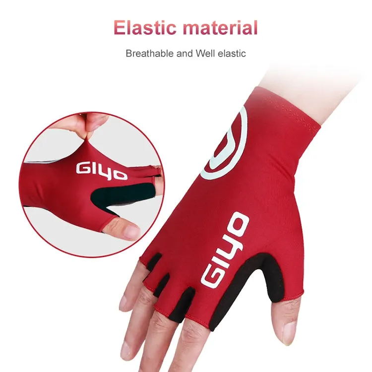 GIYO Outdoor Half-Finger Gloves Mountain Road Bike Cycling Gloves, Size: L(Fluorescent Orange)