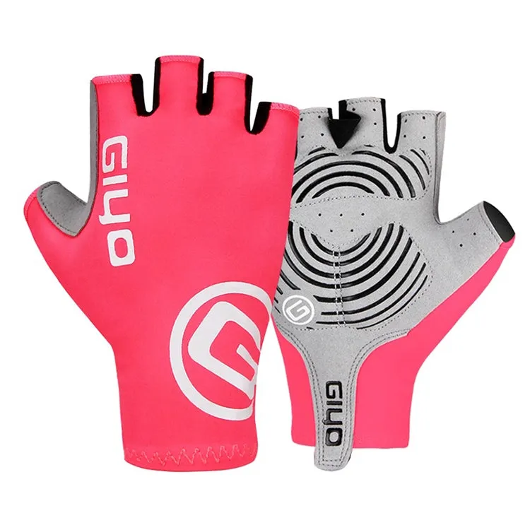 GIYO Outdoor Half-Finger Gloves Mountain Road Bike Cycling Gloves, Size: L(Fluorescent Orange)