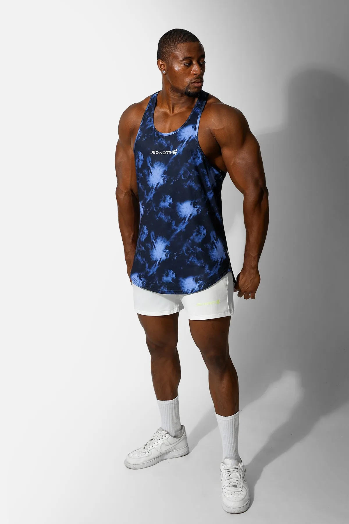 Graphic Muscle Stringer - Abstract Blue