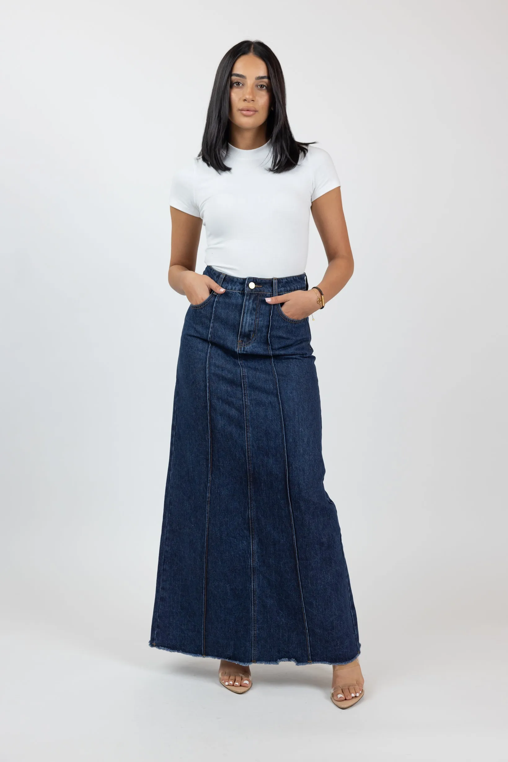 Halona Denim Maxi Skirt