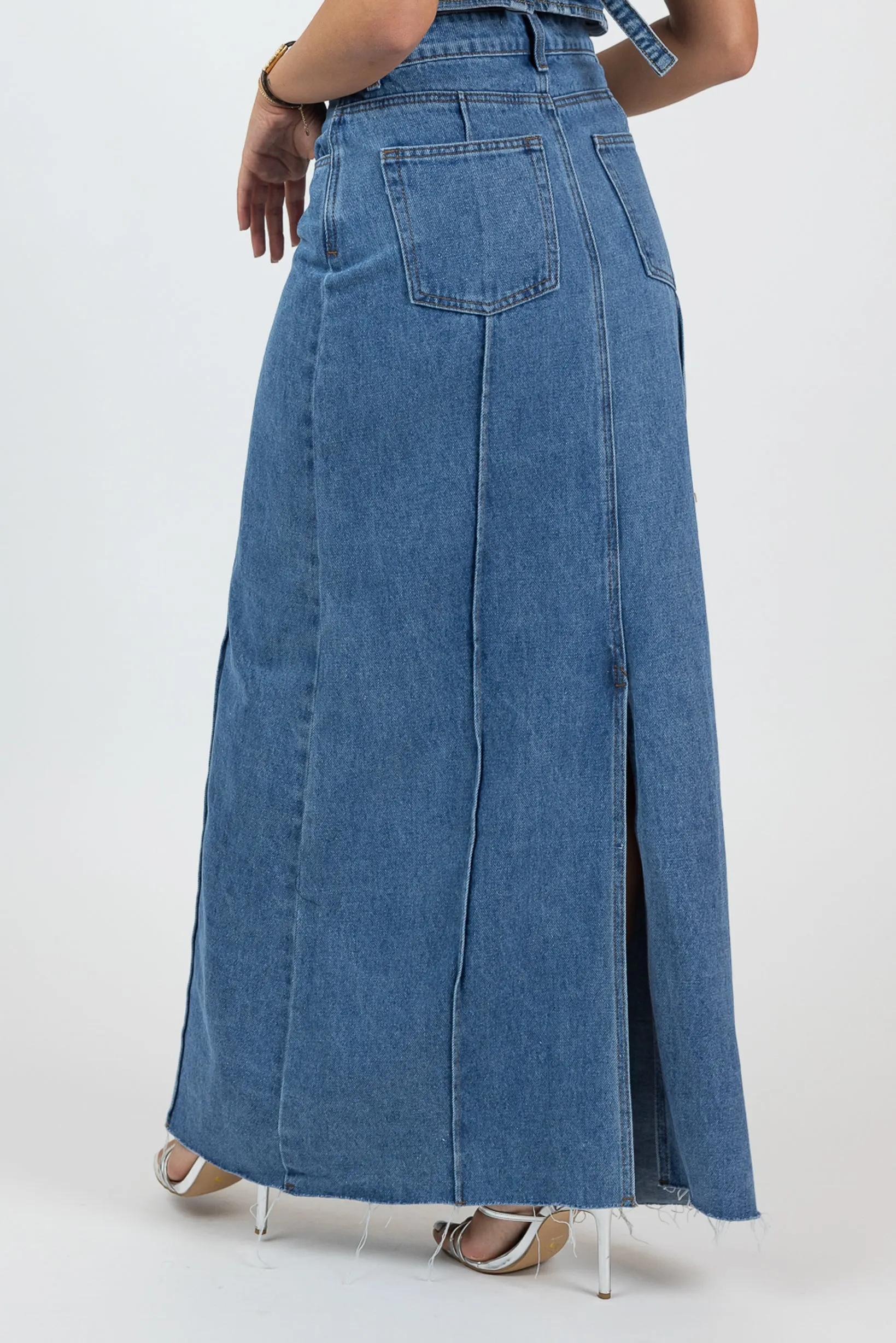 Halona Denim Maxi Skirt