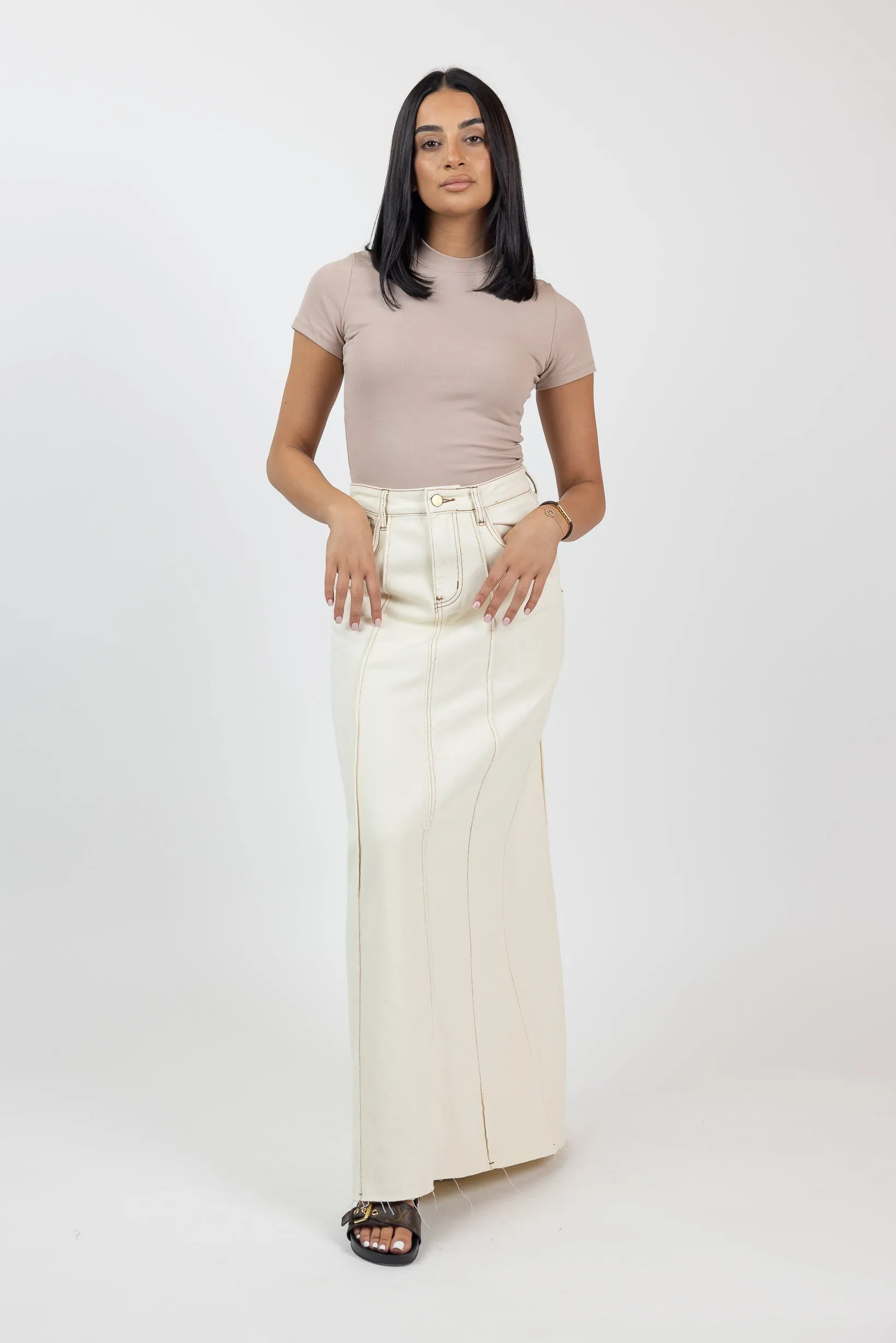 Halona Denim Maxi Skirt