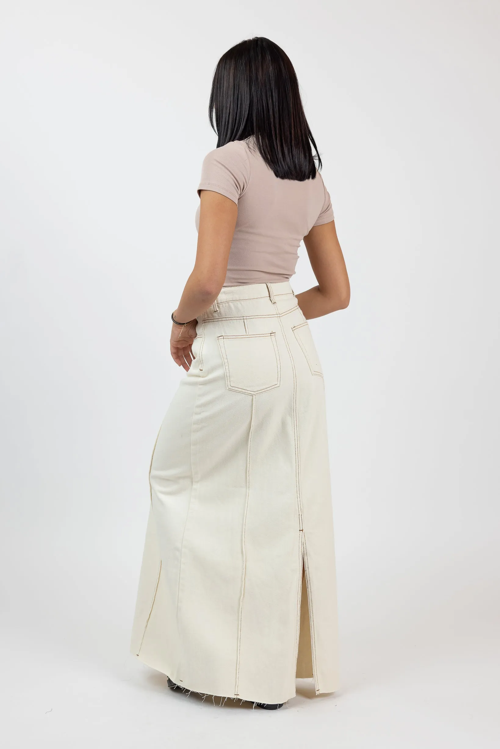 Halona Denim Maxi Skirt