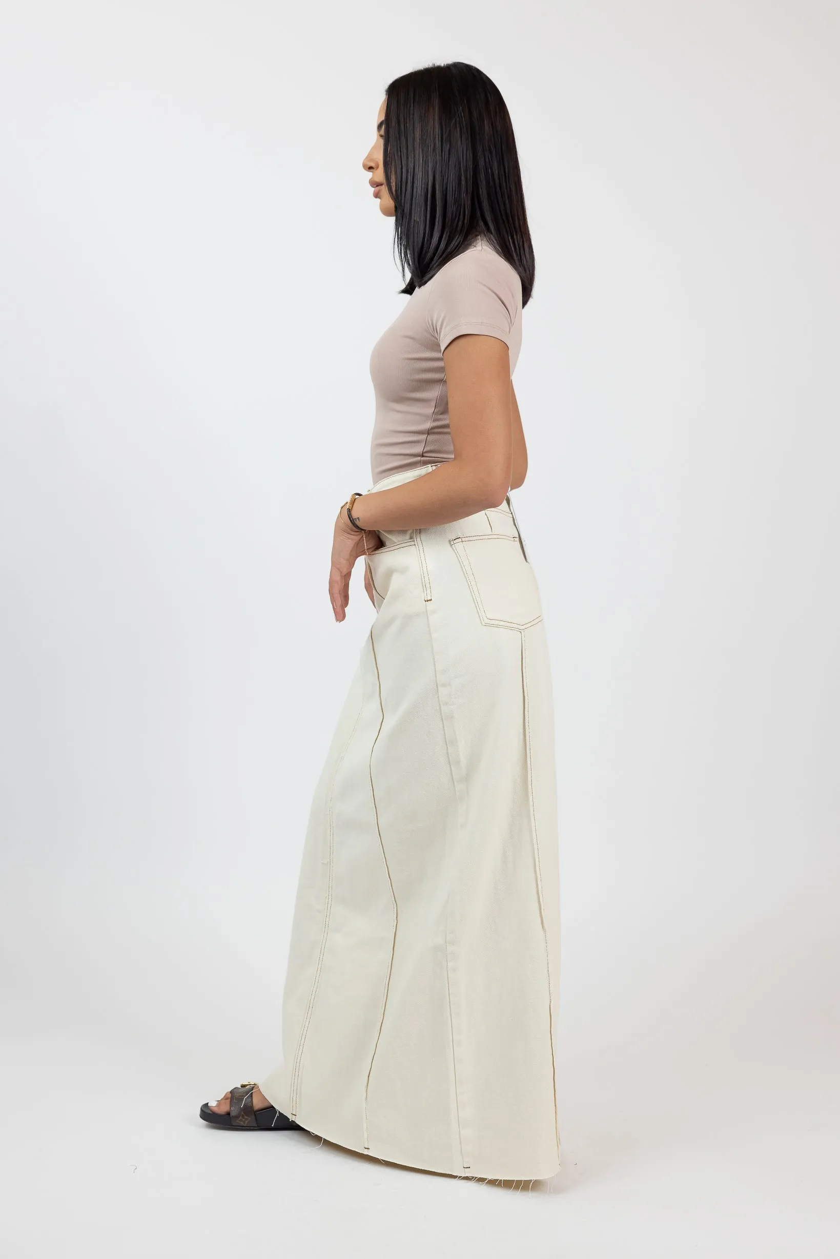 Halona Denim Maxi Skirt