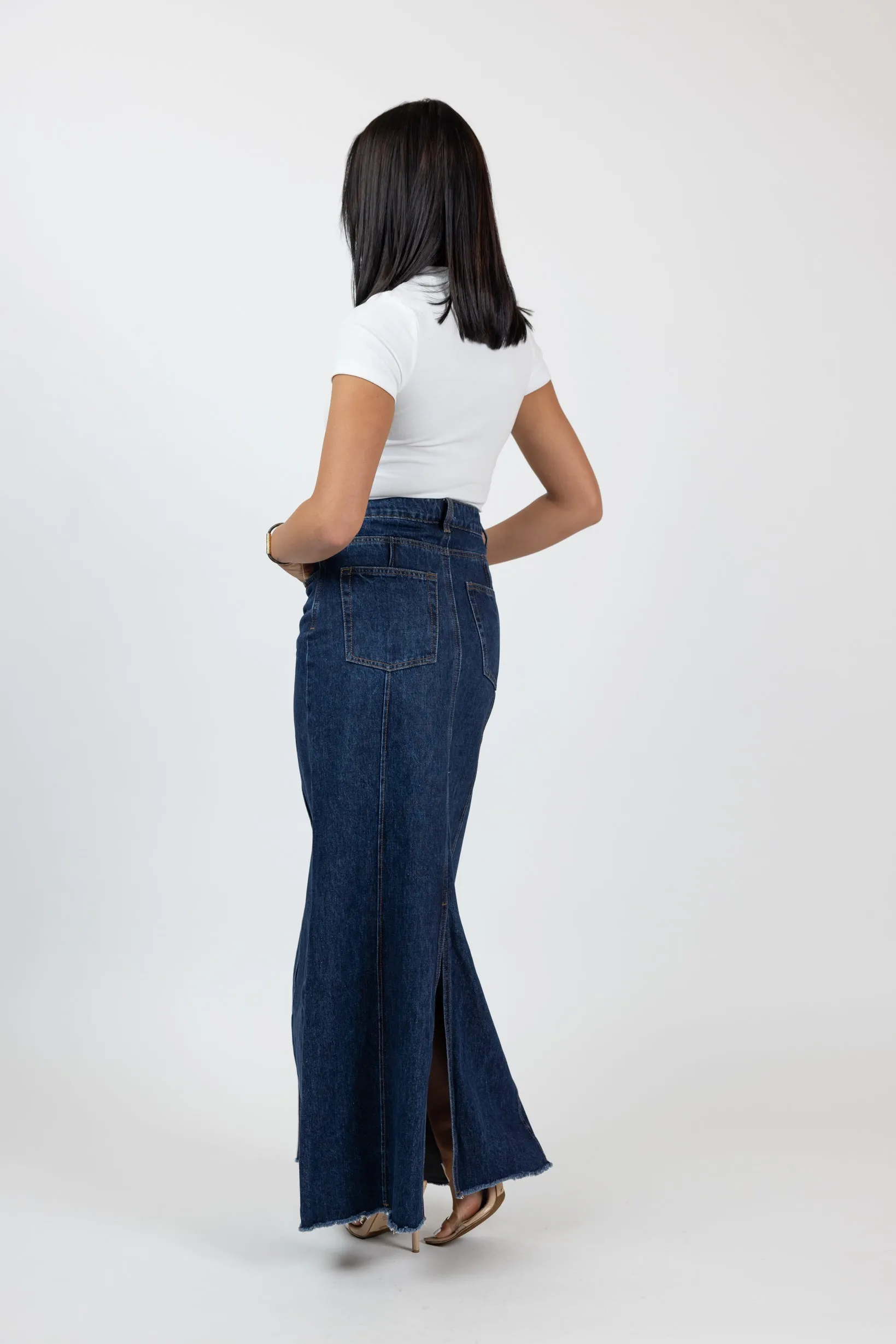 Halona Denim Maxi Skirt