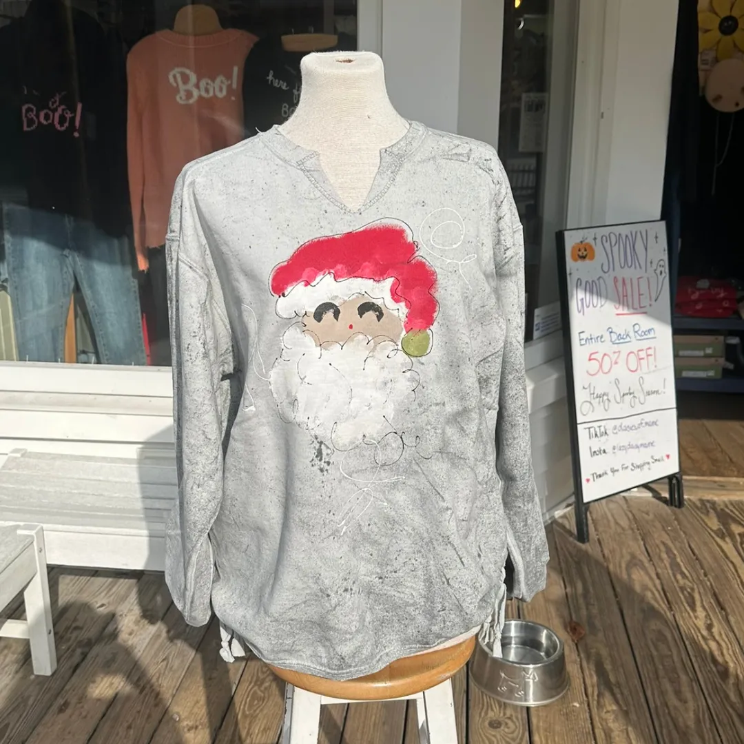 Holly Jolly Santa Tie Dye Pullover