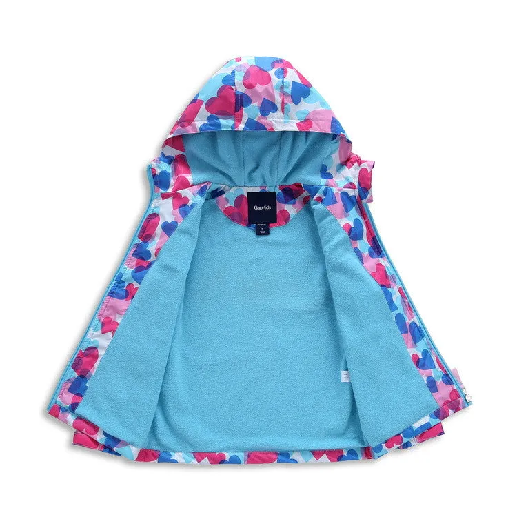 Hooded Hearts Raincoat Spring and Fall waterproof coat - Free Shipping to N.A.