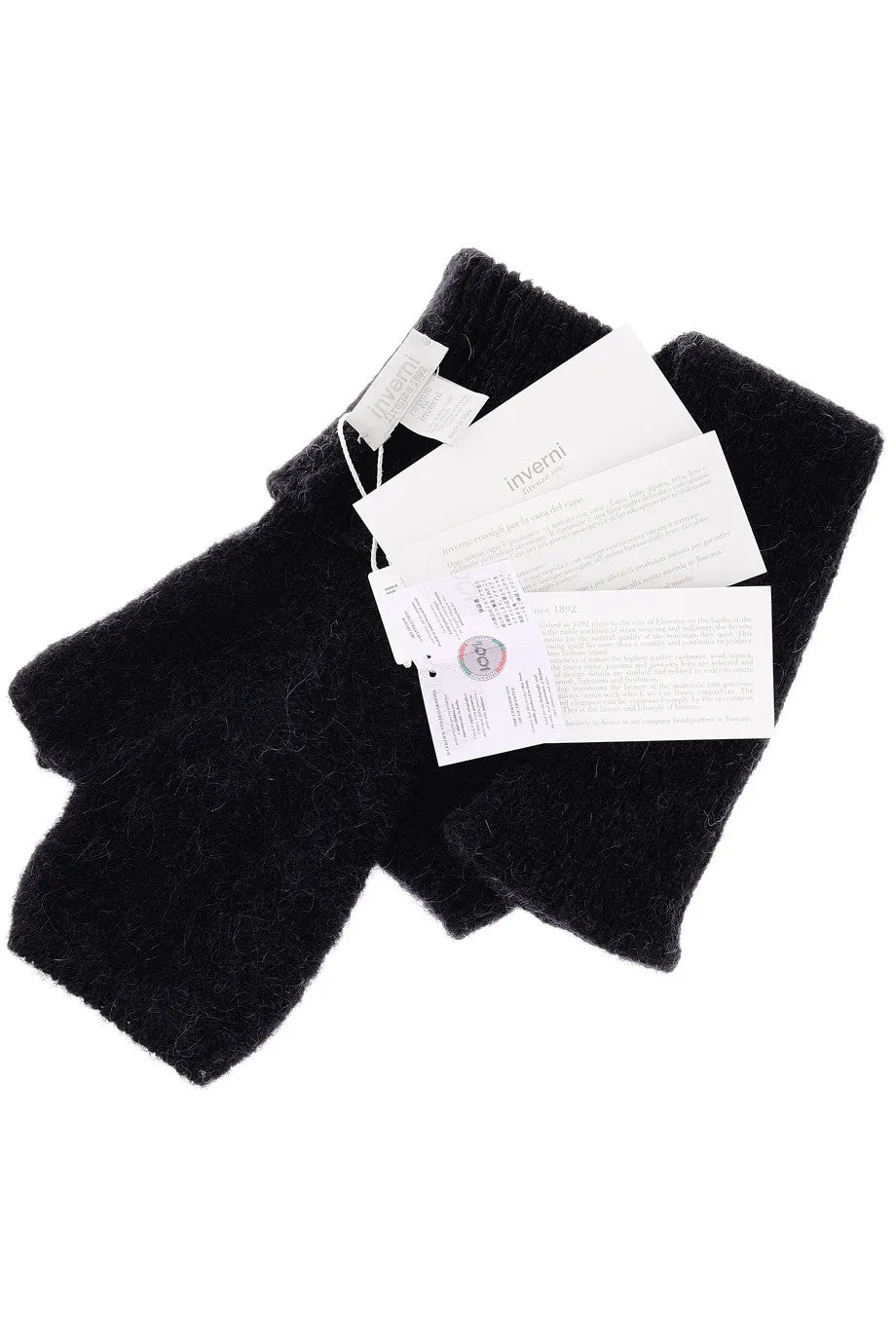 INVERNI EVEREST Dark Blue Fingerless Wool Women Gloves