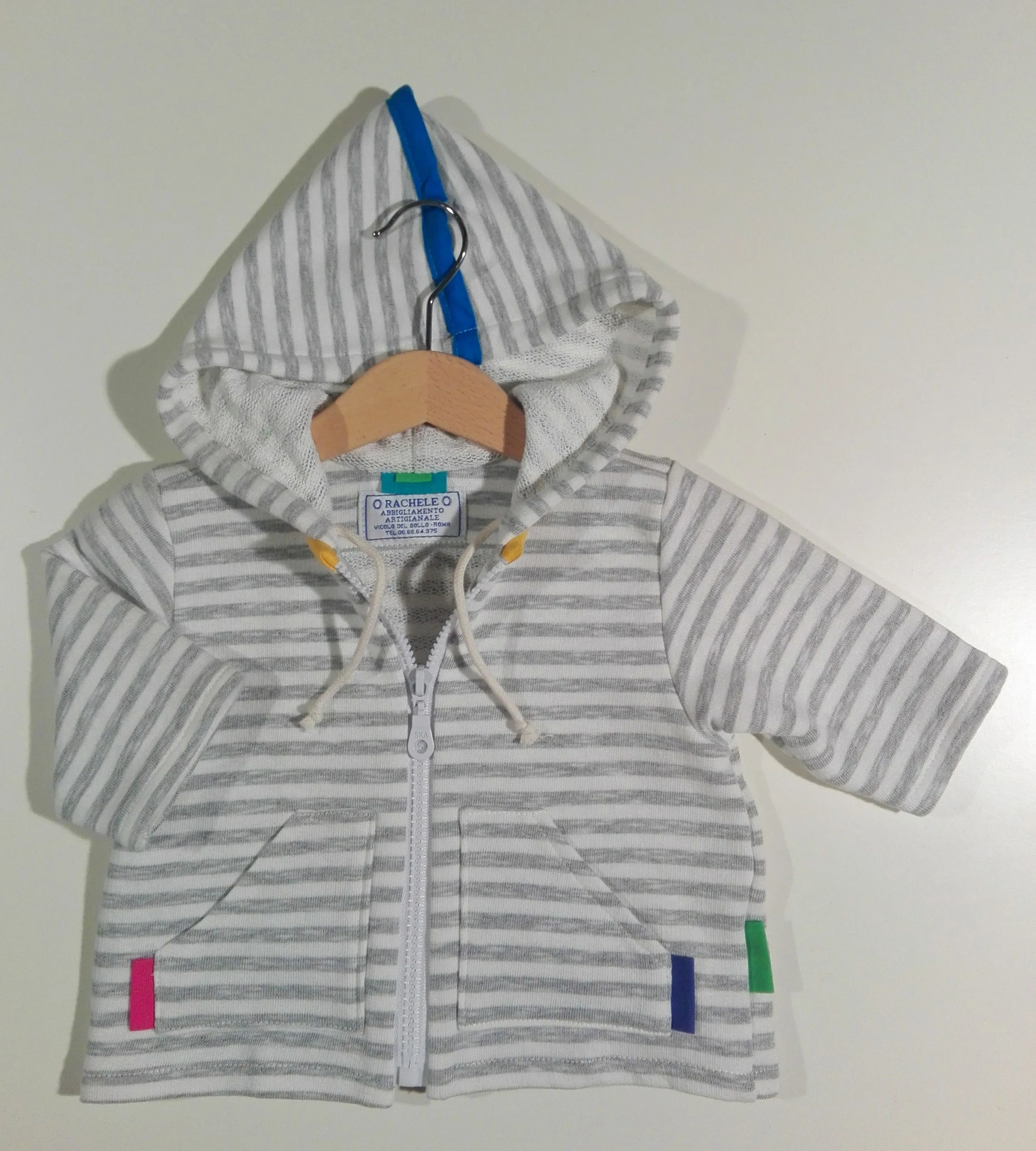 Jacket in warm cotton with hood