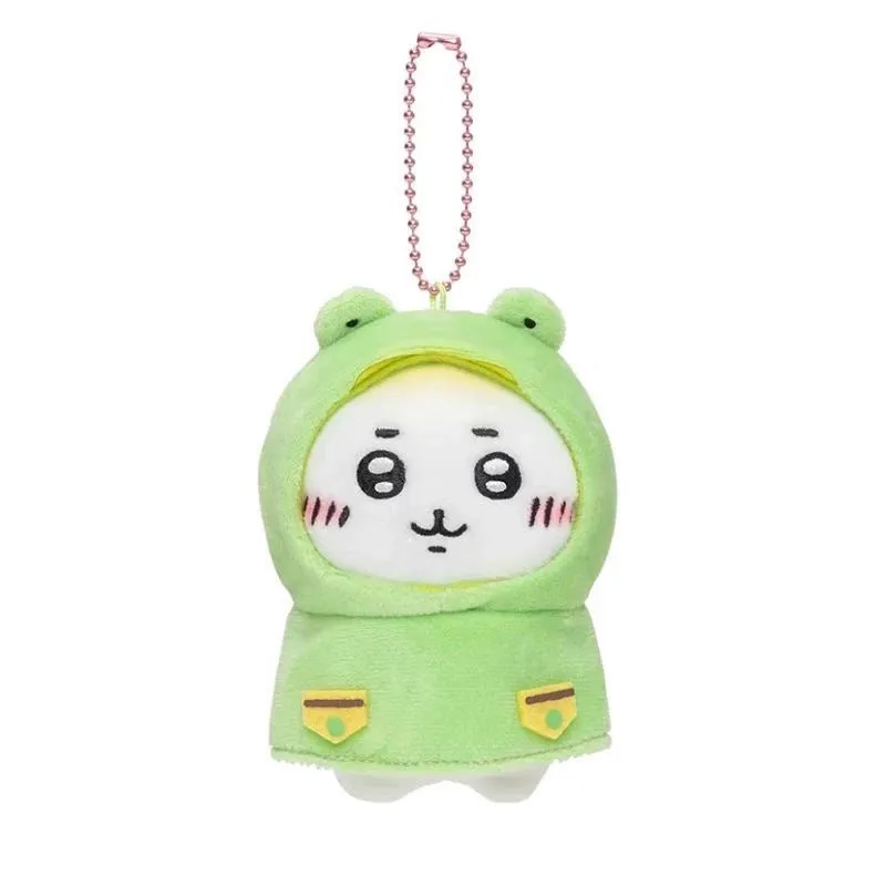 Japan ChiiKawa Rainny Day Raincoat Keychain | ChiiKawa Hachiware Usagi - Mini Plush Doll