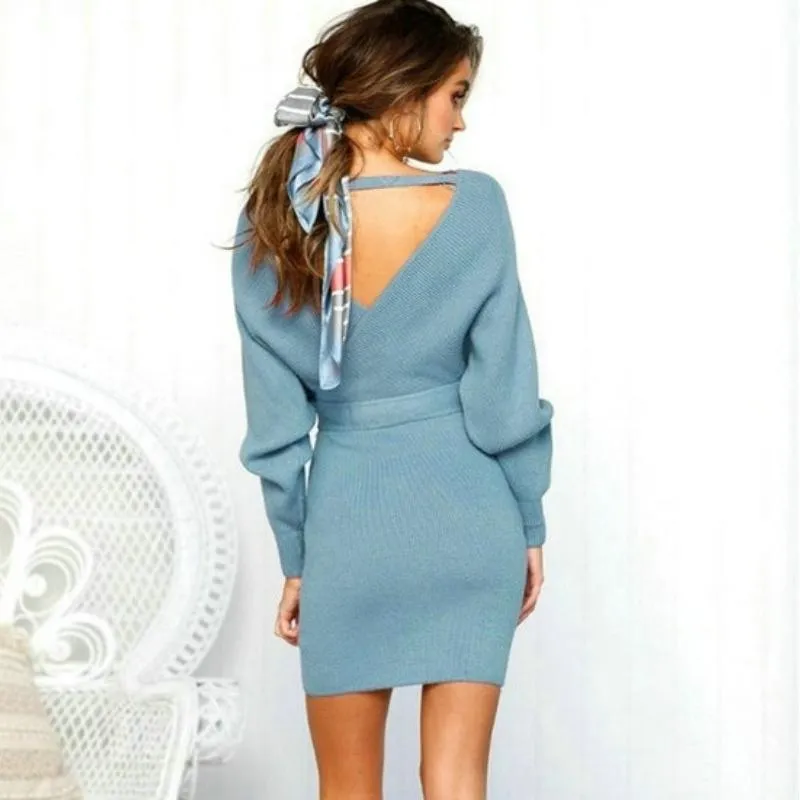 Jenny - Chic Long Sleeved Winter Sweater Dress