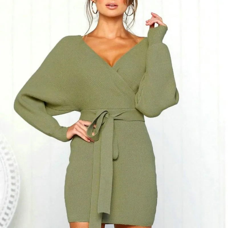 Jenny - Chic Long Sleeved Winter Sweater Dress