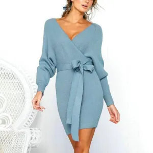 Jenny - Chic Long Sleeved Winter Sweater Dress